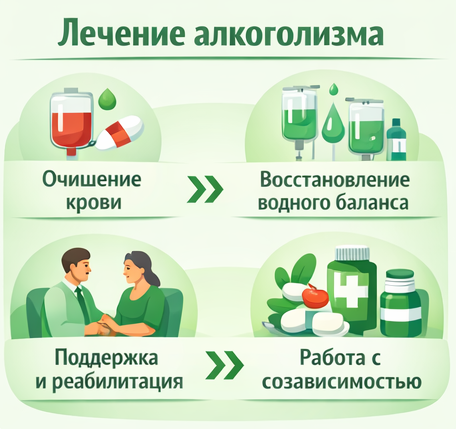 лечение алкоголизма в Михайловке этапы